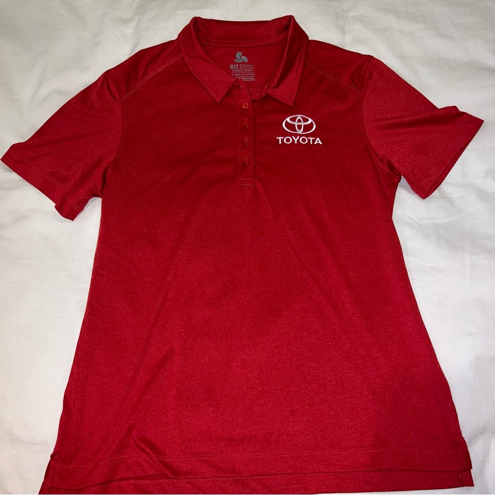 Biz cool Toyota embroidered red polo